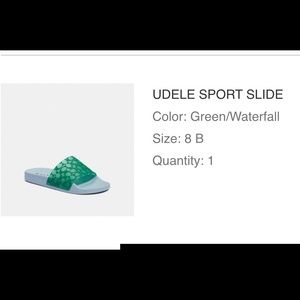 GREEN COACH SPORT SLIDES